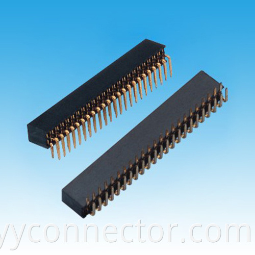 1.27mm H3.4/4.3mm Dual Row R/A Female Header Connector